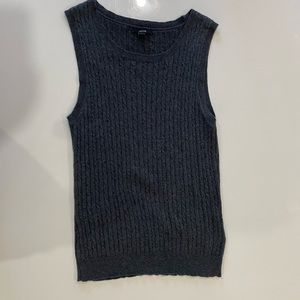 JACOB Charcoal Gray Cable Knit Sweater Vest ~ NWOT